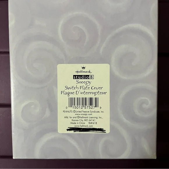 Peanuts Snoopy Hallmark Studio B Switch Plate/Light Switch Cover - Picture 2 of 2